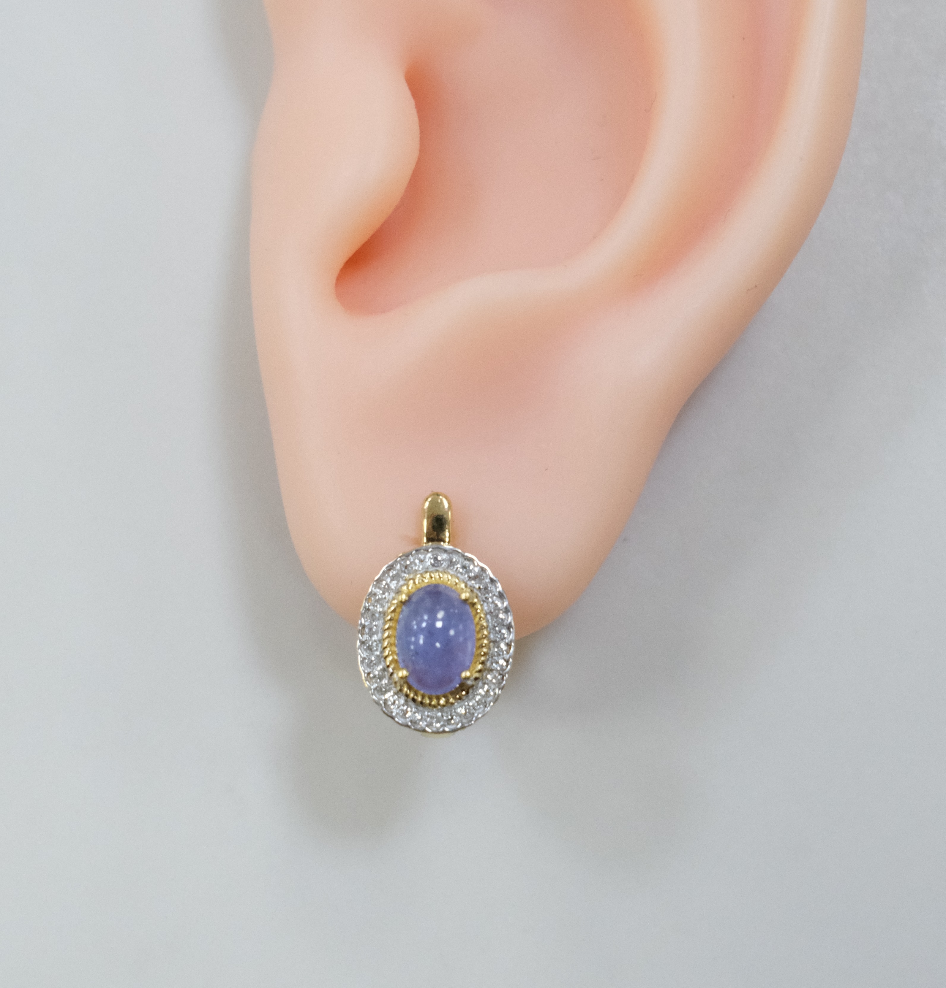 Серебряные серьги с танзанитами